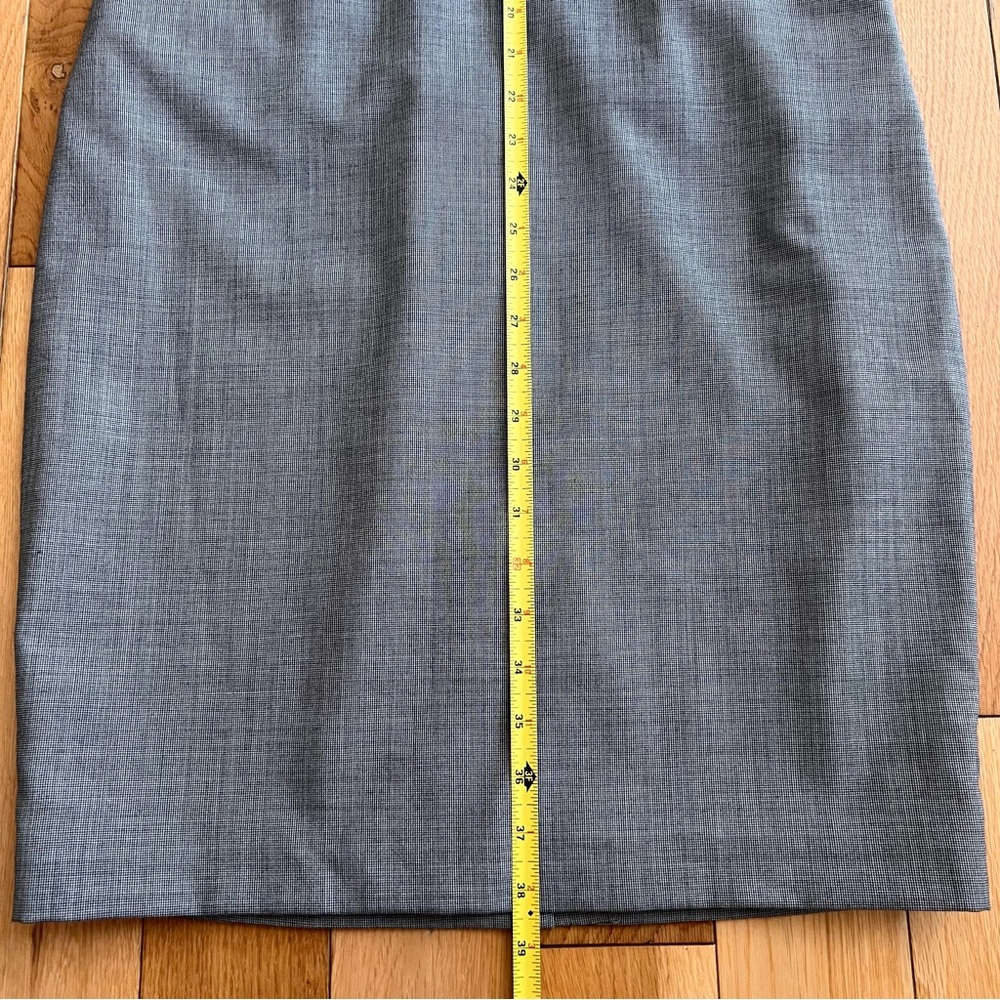 Ted Baker Women's Eliova Gray Wool Dogtooth Sleeveless V-Neck Dress Size 8 - Picture 9 of 13